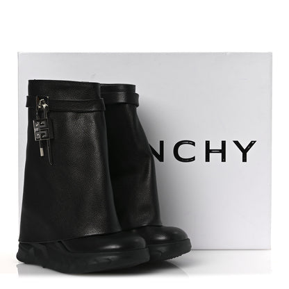 Givenchy Grained Calfskin Shark Lock Biker Ankle Boots 38 Black 13 of 13
