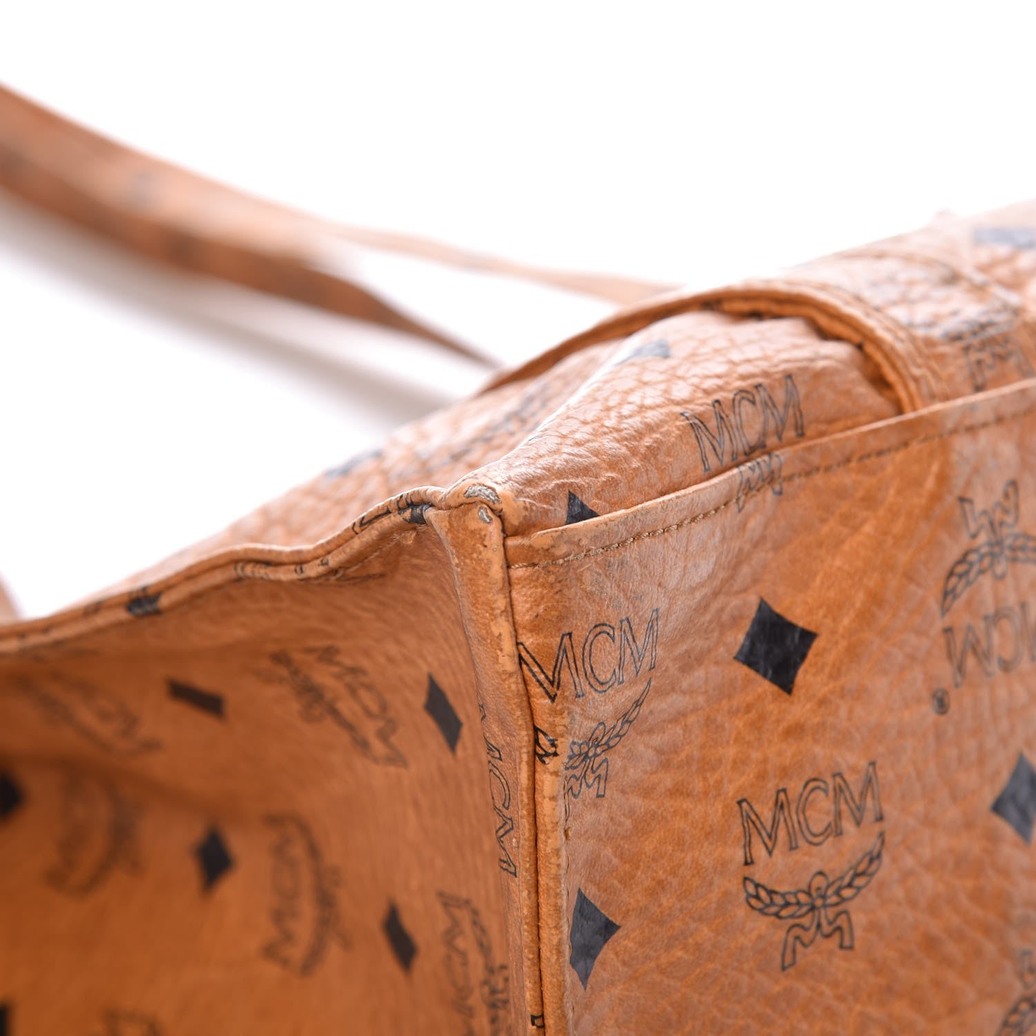 MCM Visetos Shoulder Bag Cognac 9 of 12