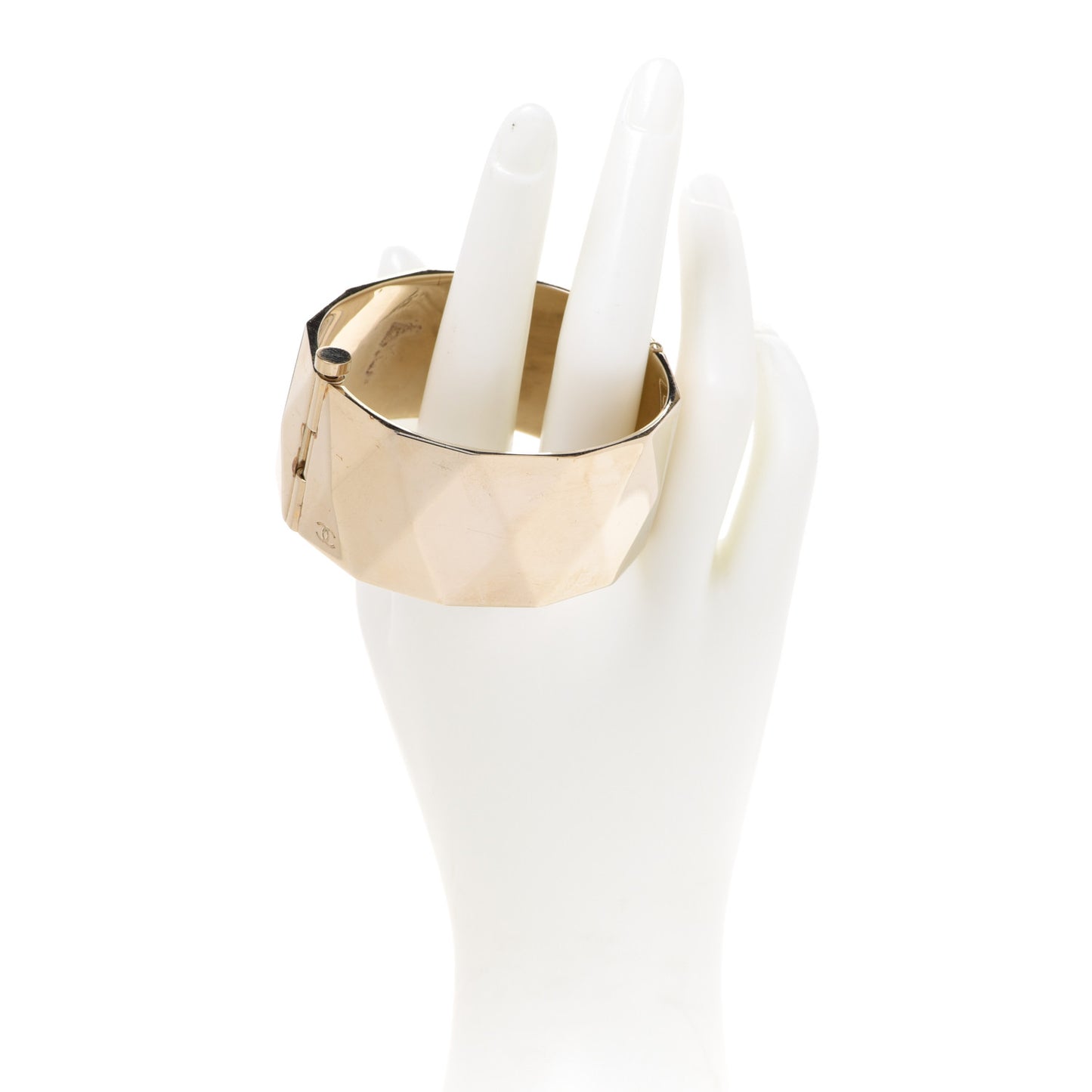 Quilted Metal CC Cuff Gold