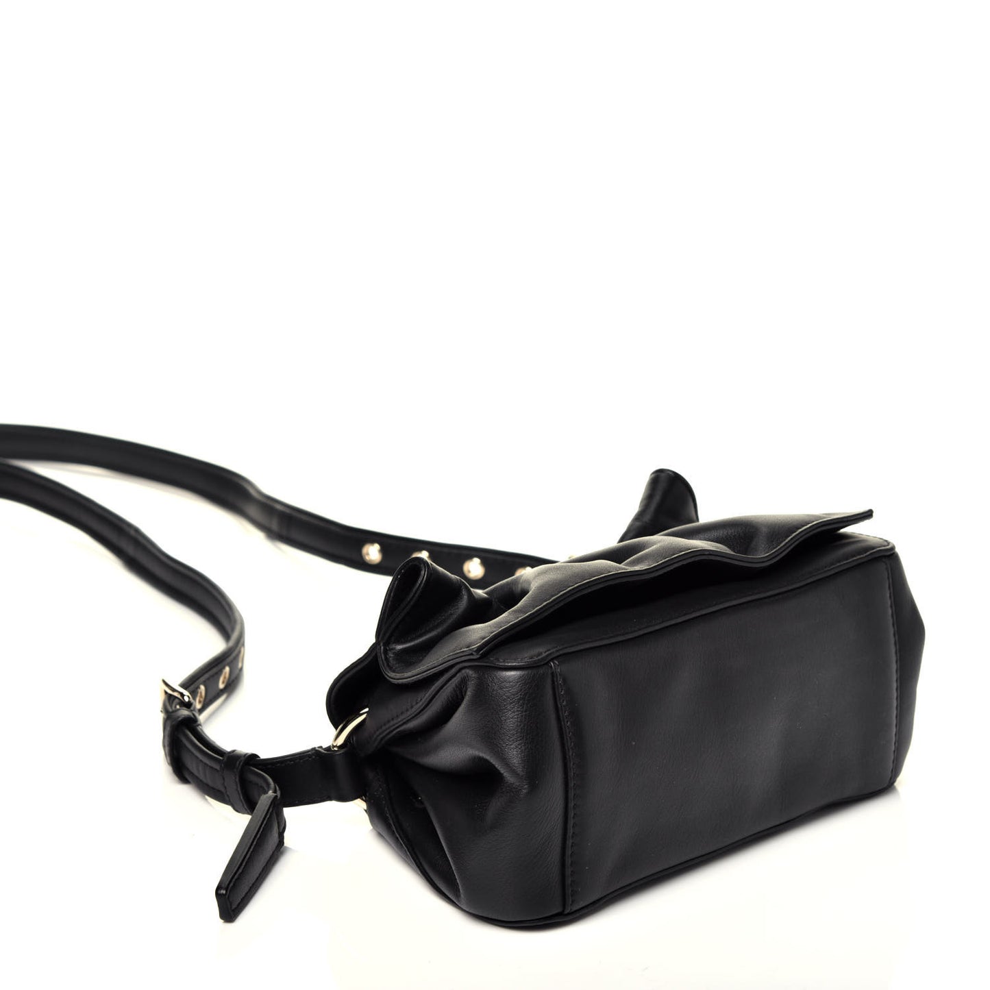 Smooth Calfskin Mini Bloomy Crossbody Bag Black