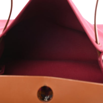 Hermes Vache Hunter Toile Herbag Zip 31 PM Rubis 6 of 16