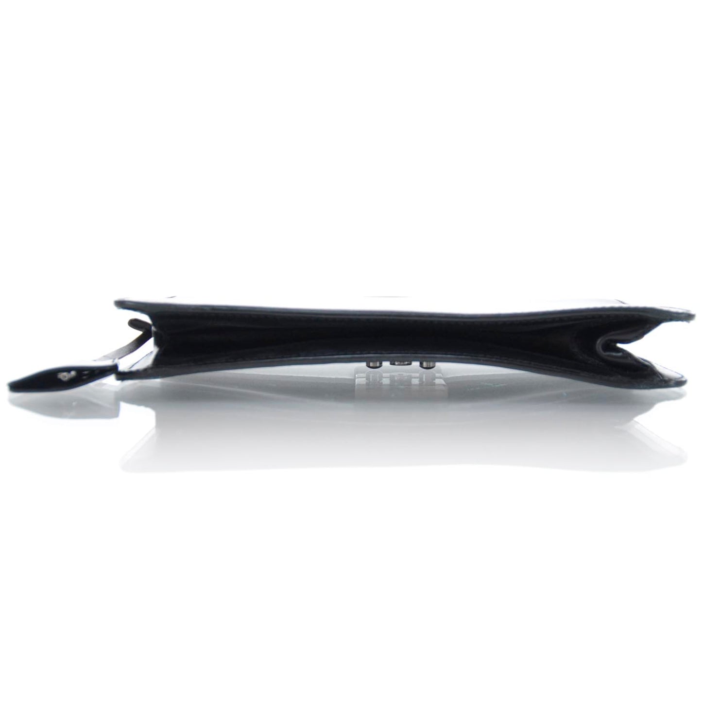 Spazzolato Pushlock Flap Bag Black