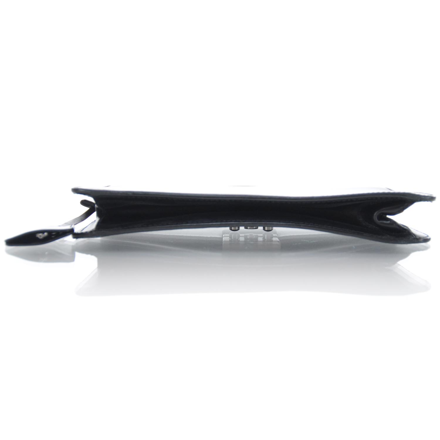 Prada Spazzolato Pushlock Flap Bag Black 5 of 10