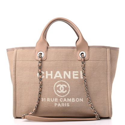 Chanel Mixed Fibers Small Deauville Tote Beige 3 of 12