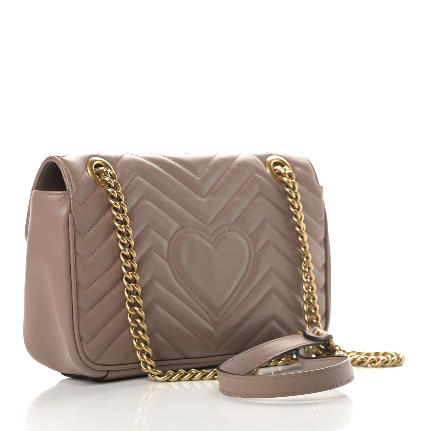 Calfskin Matelasse Small GG Marmont Shoulder Bag Porcelain Rose