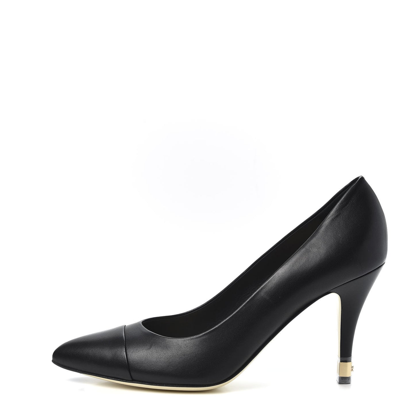Lambskin Cap Toe CC Pumps 42 Black