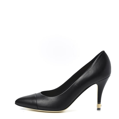 Chanel Lambskin Cap Toe CC Pumps 42 Black 1 of 10