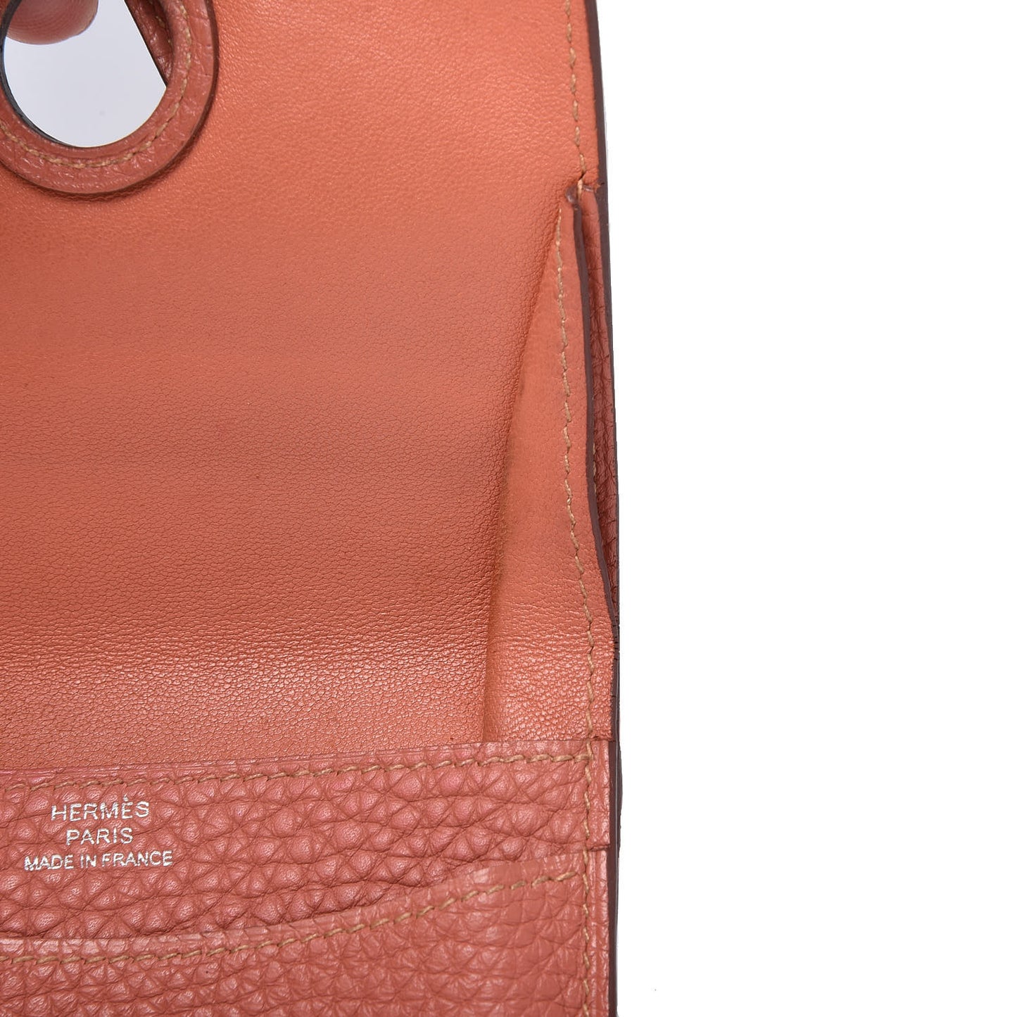 Taurillon Clemence Dogon Card Case Rose Thè