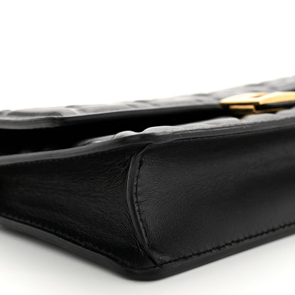 Fendi Nappa Matisse FF Embossed Wallet On Chain Black 9 of 11