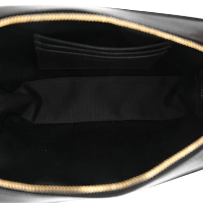 Saint Laurent Calfskin Suede Matelasse Monogram Mini Lou Camera Bag Black 5 of 11
