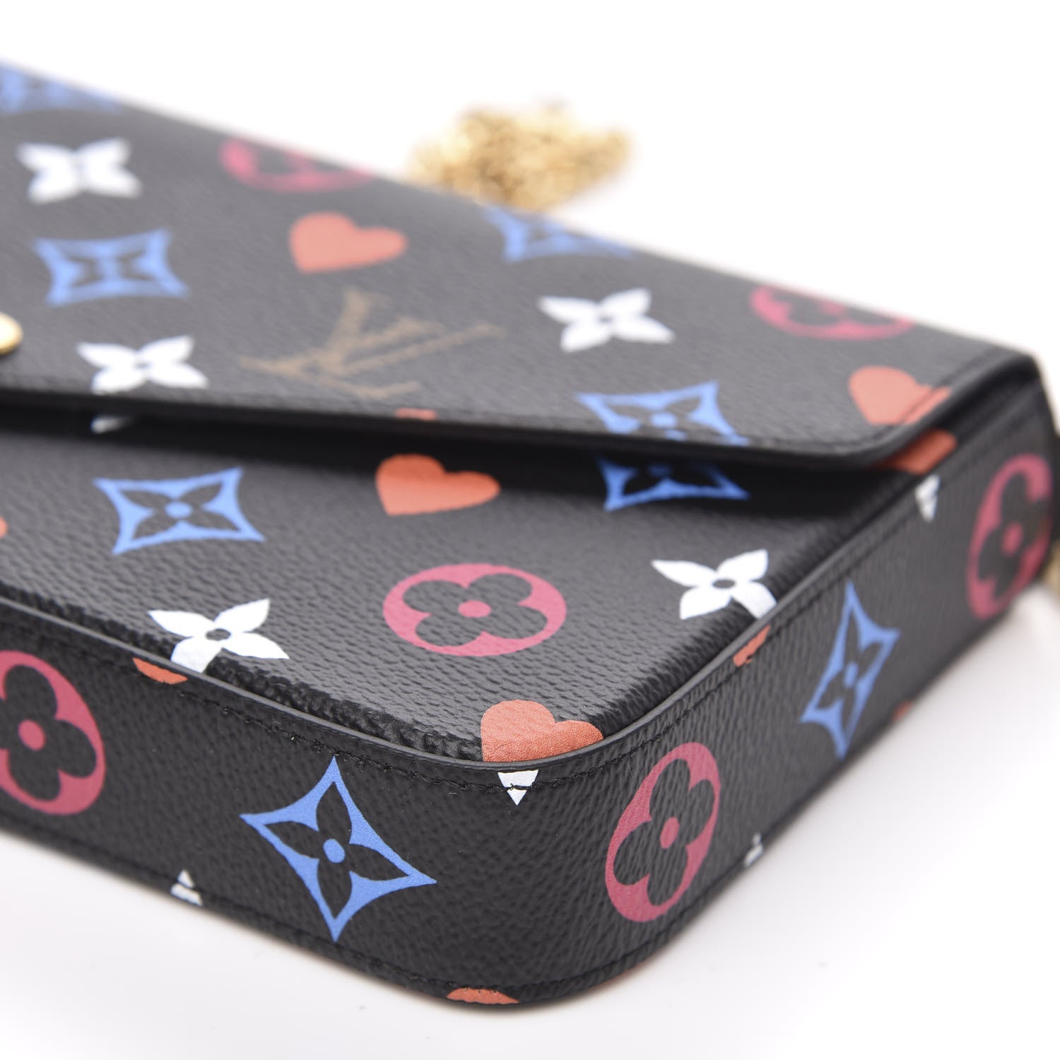 Louis Vuitton Game On Felicie Chain Wallet Black 10 of 10