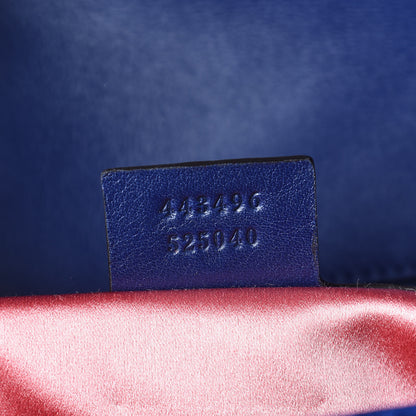 Gucci Velvet Matelasse Medium GG Marmont Shoulder Bag Cobalt Blue 7 of 15