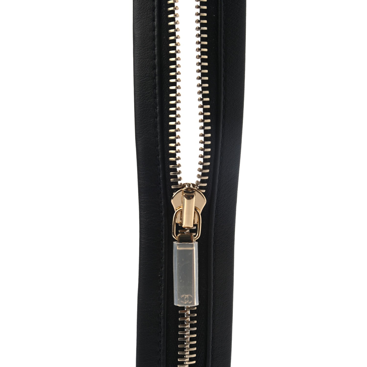 Chanel Calfskin Lambskin Zipper Chain CC Belt 80 32 Black 7 of 7