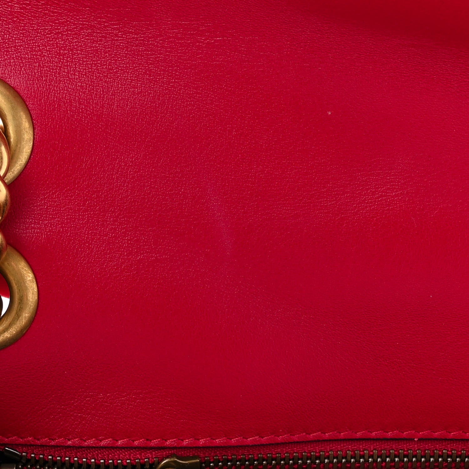 Gucci Velvet Matelasse Small GG Marmont Shoulder Bag Hibiscus Red 11 of 12