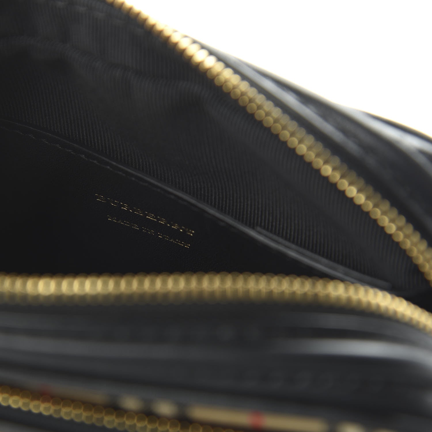 Burberry 1983 Knight Check Smooth Calfskin Link Camera Bag Black 8 of 11