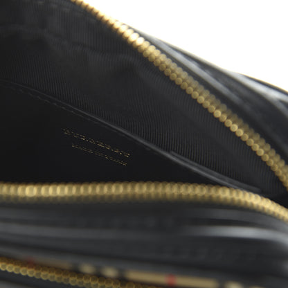 Burberry 1983 Knight Check Smooth Calfskin Link Camera Bag Black 8 of 11