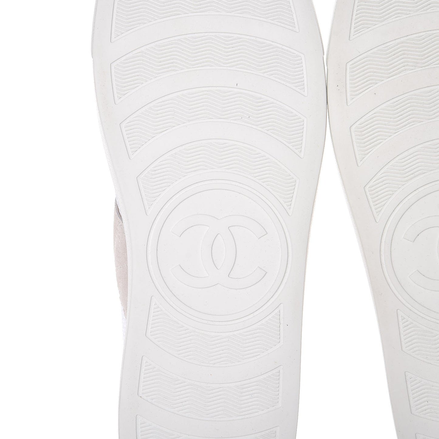 Fabric Mesh Suede Calfskin Sneakers 42 White