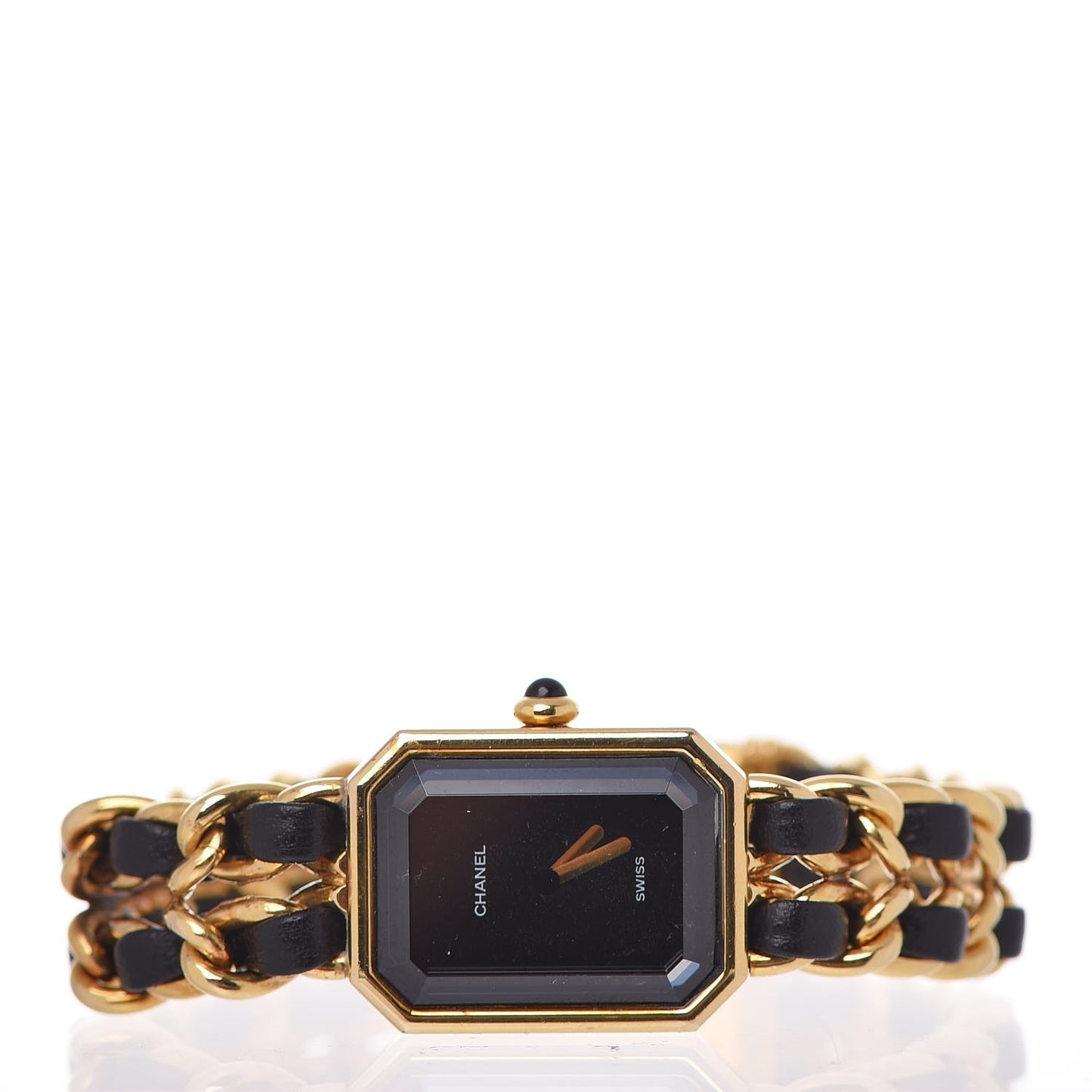Stainless Steel Lambskin 20mm Chain Premiere Quartz Watch Gold L