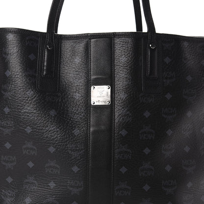 MCM Visetos Large Liz Reversible Shopper Tote Black 8 of 15