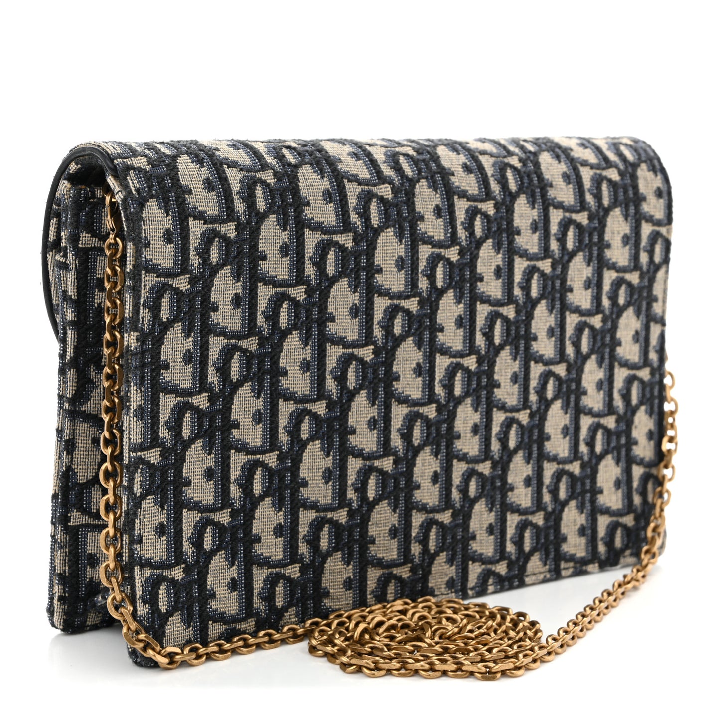 Oblique Saddle Chain Pouch Blue