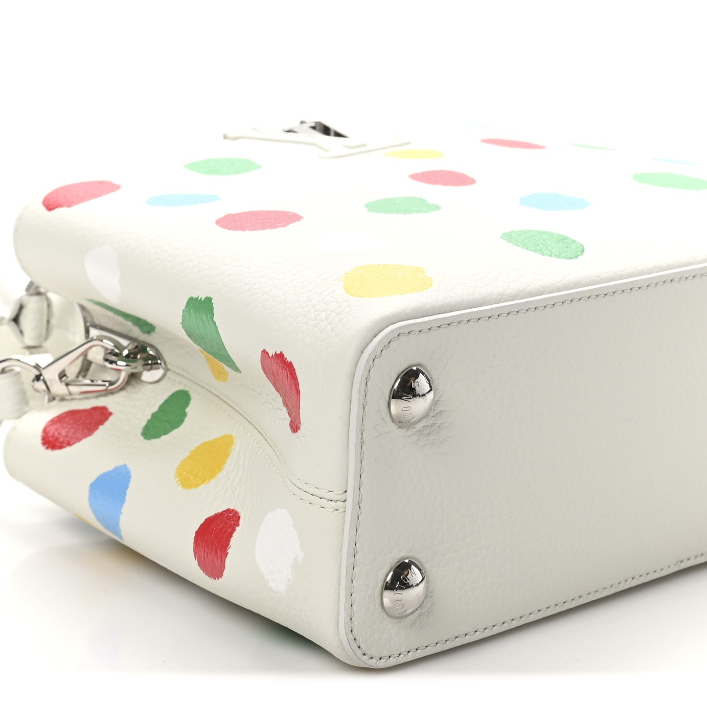 LV X YK Taurillon Capucines BB White