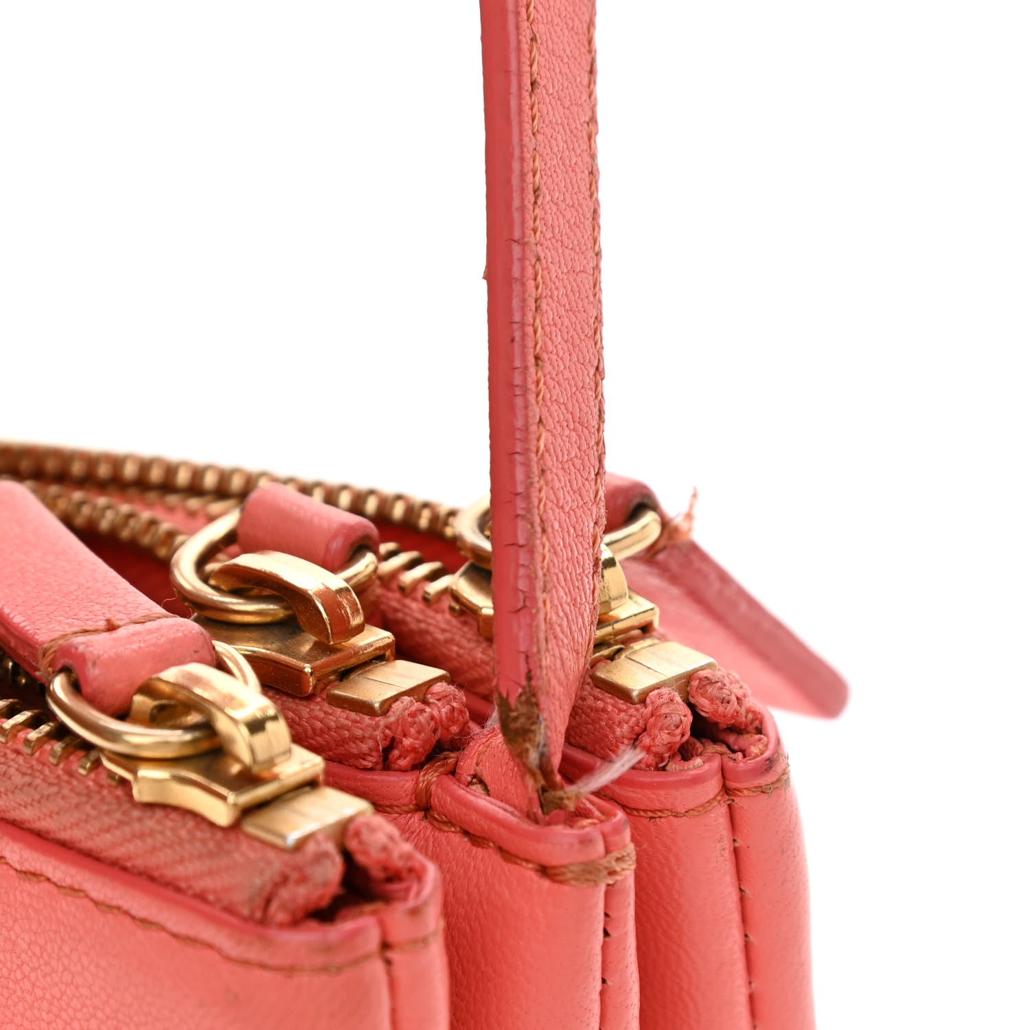 Celine Lambskin Small Trio Crossbody Bag Light Ruby 10 of 18