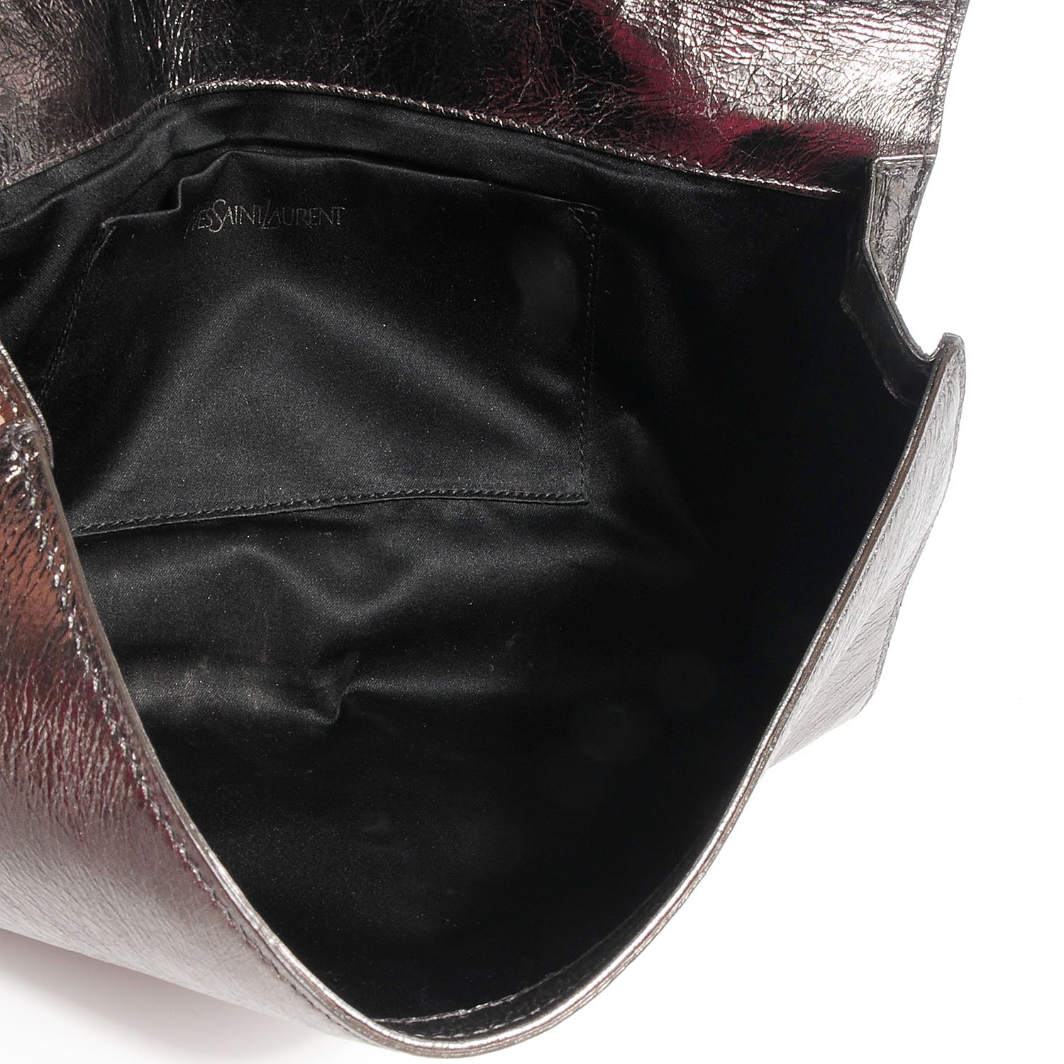 Saint Laurent Metallic Belle de Jour Clutch Dark Silver 5 of 7