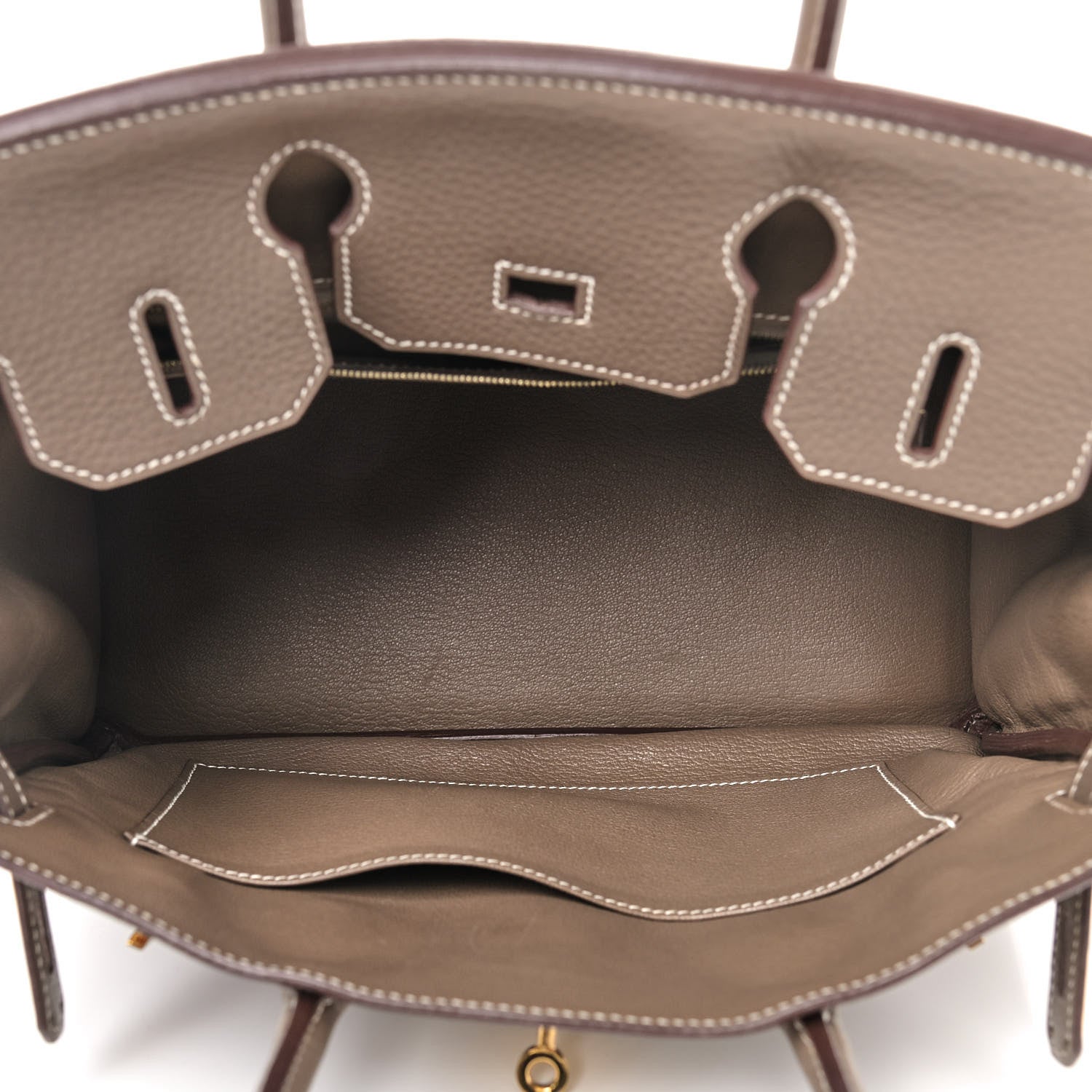 Hermes Taurillon Clemence Birkin 30 Etoupe 4 of 10