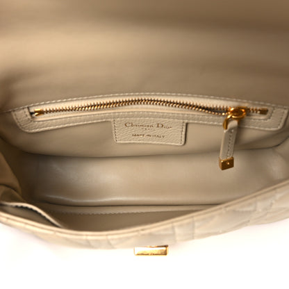 Christian Dior Grained Calfskin Cannage Small Caro Bag Beige 4 of 9