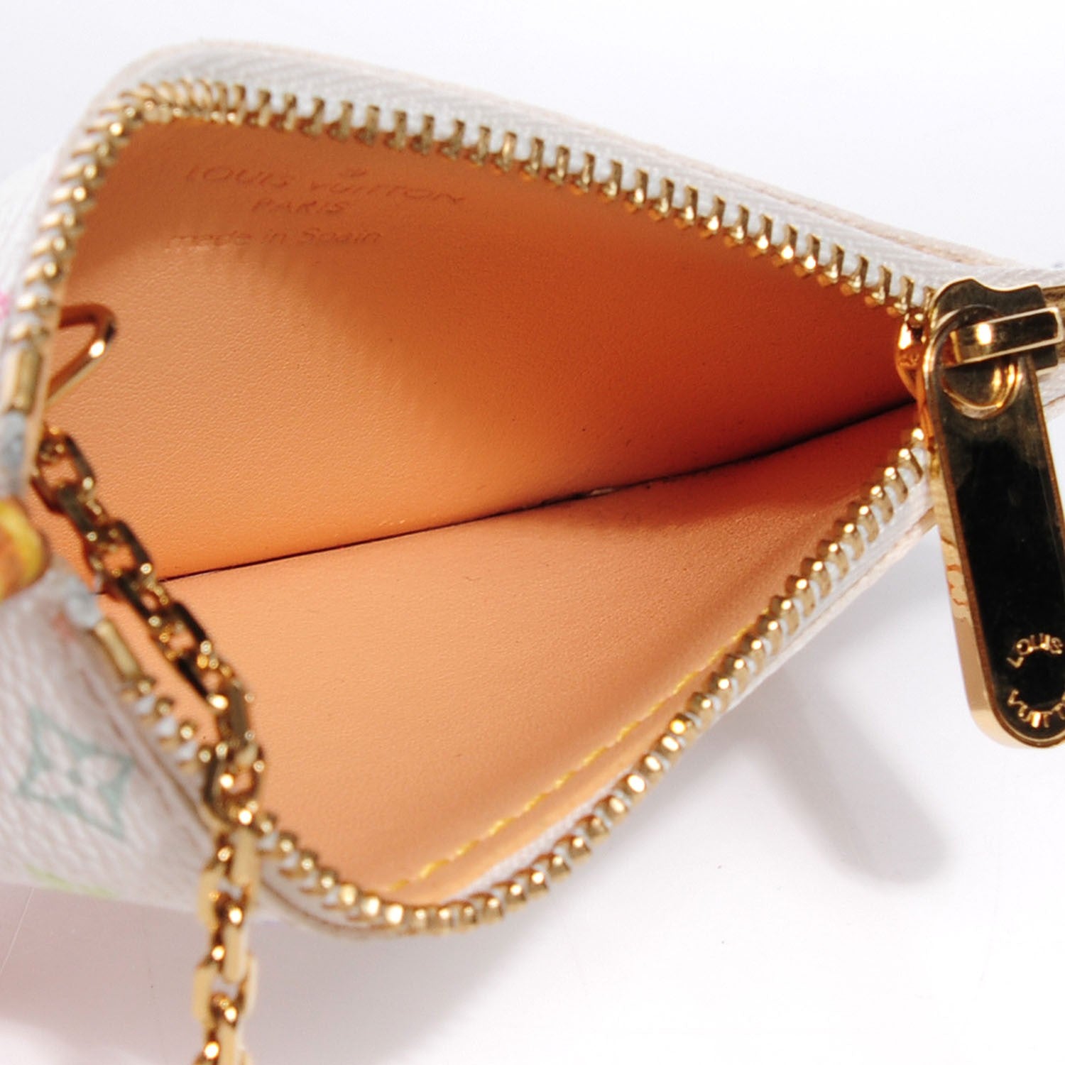 Louis Vuitton Monogram Multicolor Key Pouch White 5 of 7