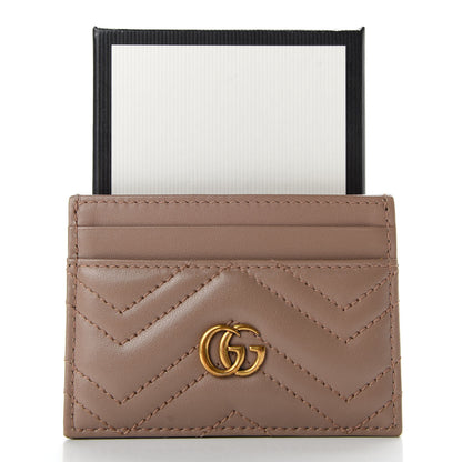 Gucci Calfskin Matelasse GG Marmont Card Holder Porcelain Rose 7 of 7