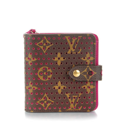 Louis Vuitton Monogram Perforated Compact Zipped Wallet Fuchsia 1 of 6