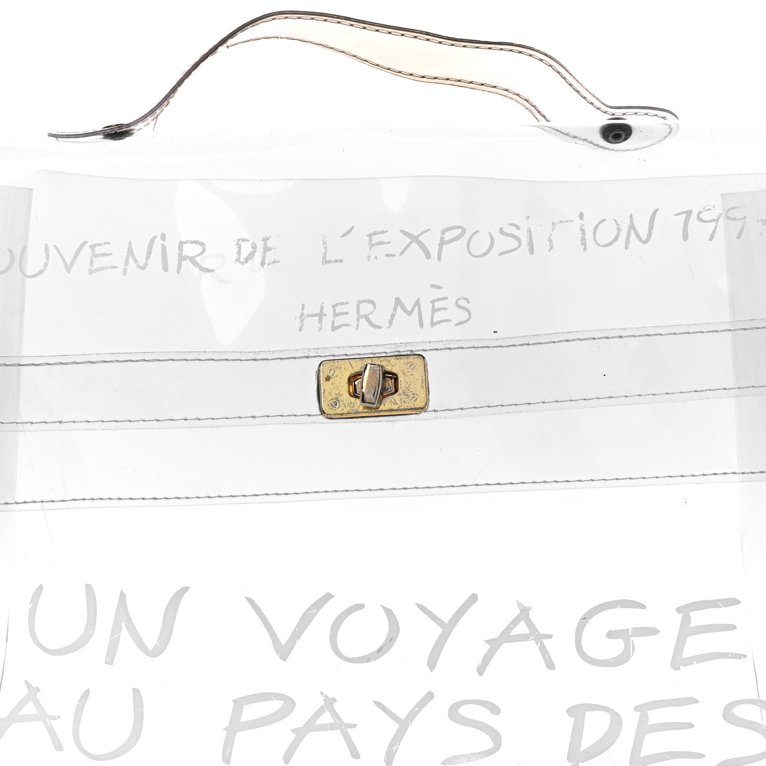 Hermes Vinyl Souvenir De L'Exposition Kelly Transparent 6 of 12