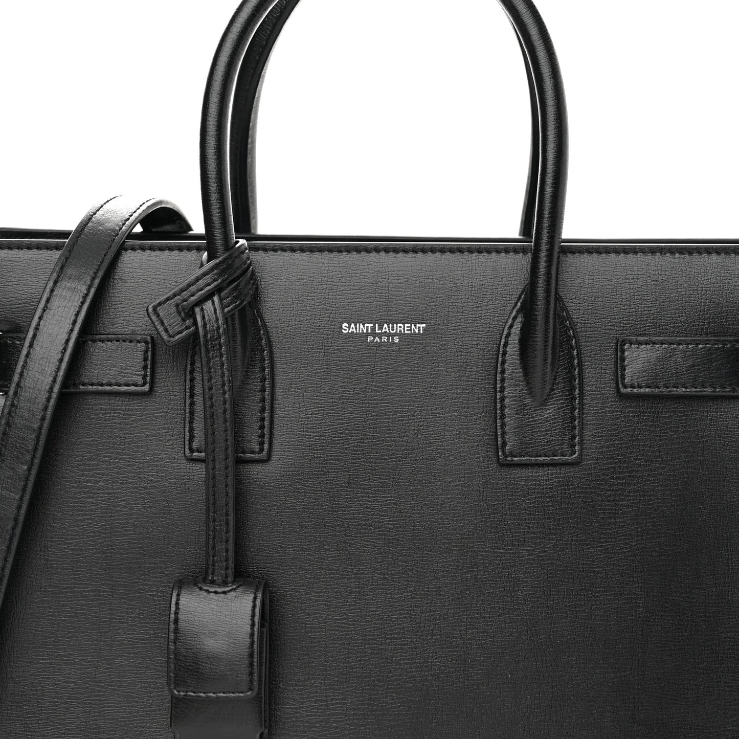 Calfskin Small Sac De Jour Black White