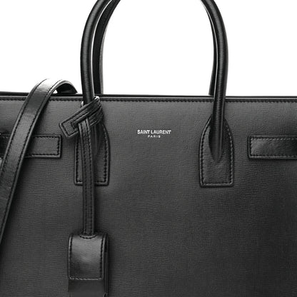 Saint Laurent Calfskin Small Sac De Jour Black White 8 of 12