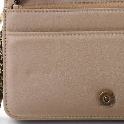 Chanel Metallic Calfskin Quilted Boy Wallet On Chain WOC Gold 10 of 12