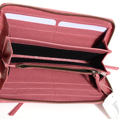 Balenciaga Agneau Classic Hardware Continental Zip Around Wallet Rose Bonbon 5 of 8