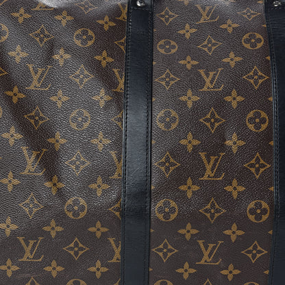 Louis Vuitton Monogram Macassar Keepall Bandouliere 55 10 of 16