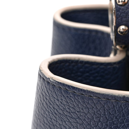 Louis Vuitton Taurillon Capucines PM Blue White 11 of 11