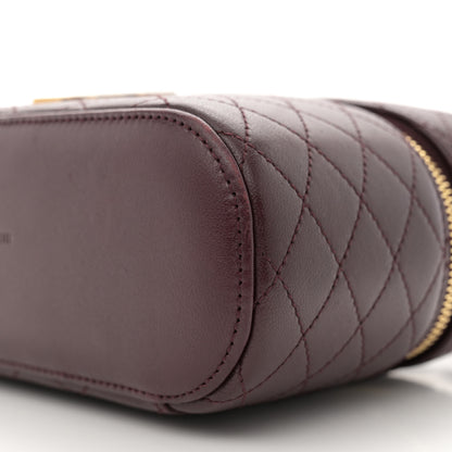 Saint Laurent Lambskin Quilted Mini Gaby Vanity Case Rouge Cabernet 10 of 13