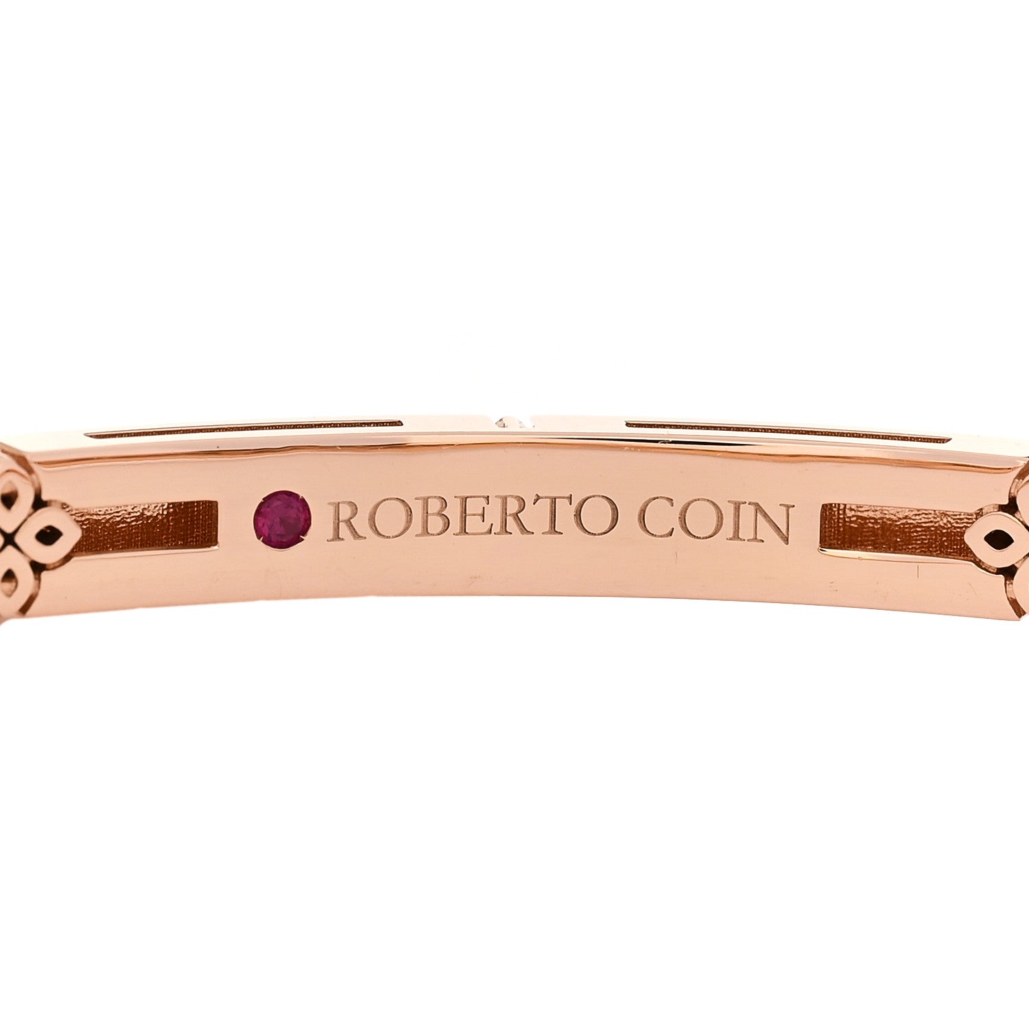 Roberto Coin 18K Rose Gold Black Diamond Verona Bangle Bracelet 3 of 3