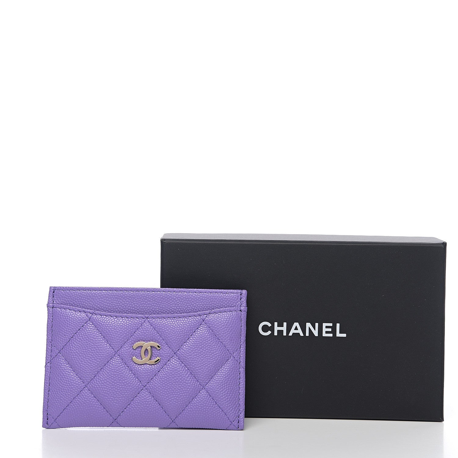 Chanel Caviar Quilted Card Holder Purple 8 of 8