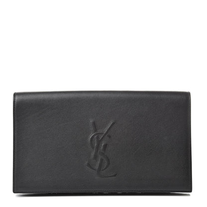 Saint Laurent Calfskin Monogram Large Belle De Jour Clutch Black 1 of 8