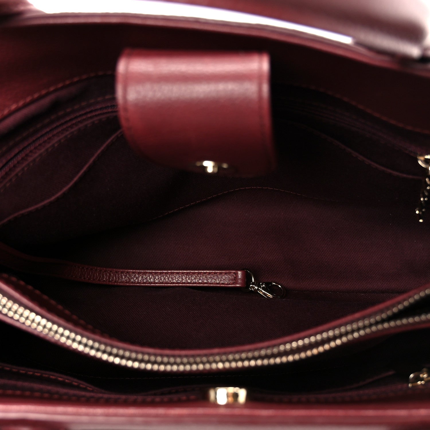 Chanel Grained Calfskin Small Neo Executive Shopper Tote Burgundy 5 of 10