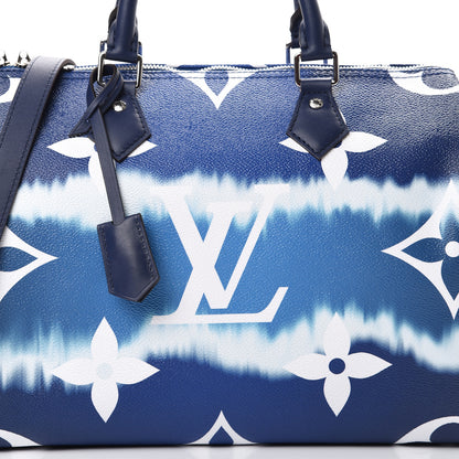 Louis Vuitton Monogram Escale Speedy Bandouliere 30 Blue 8 of 12