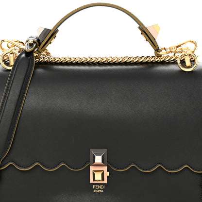 Fendi Vitello Liberty Scalloped Studded Kan I Shoulder Bag Black 9 of 21