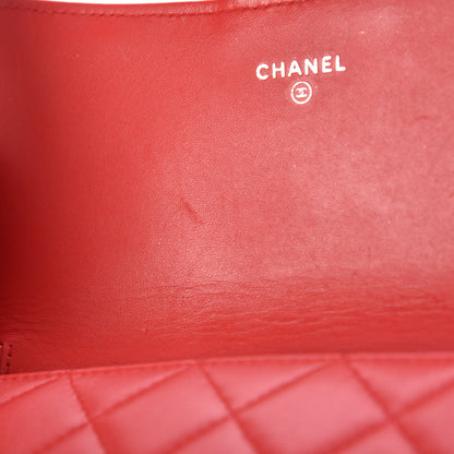Chanel Lambskin Quilted Wallet on Removable Chain Red 9 of 13