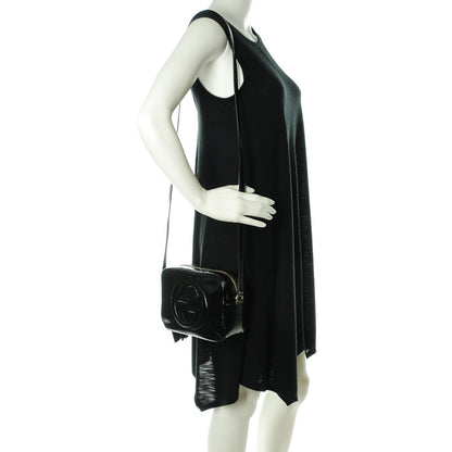 Gucci Soft Patent Small Soho Disco Bag Black 2 of 7