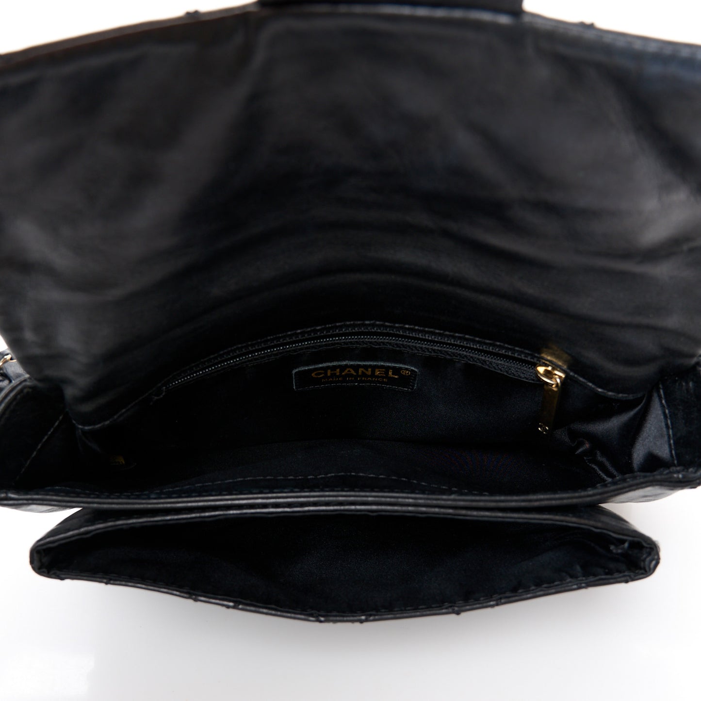 Lambskin Small Lady Braid Flap Black