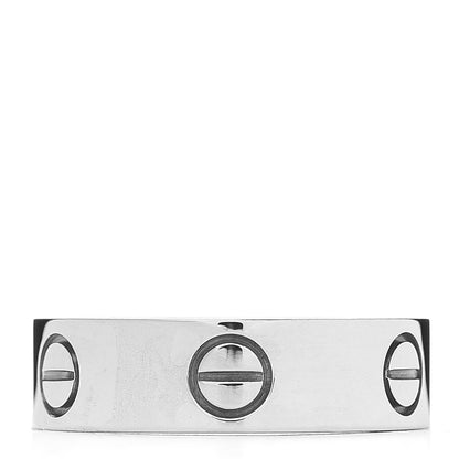 Cartier 18K White Gold 5.5mm LOVE Ring 53 6.25 3 of 4
